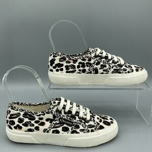 NEW superga Women’s 2750 Sneakers Beige/Black Size 6W US/36 EU